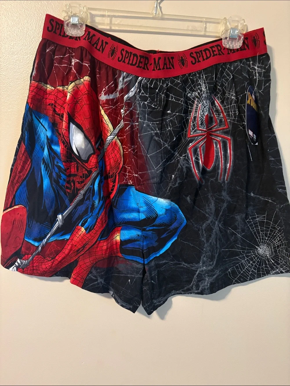 Spider-Man Men's Black & Red Graphic Boxer Shorts NEW Size X-large